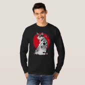 T-shirt Japonais Samurai Senpai Cat Tattoo maître enseigna (Devant entier)