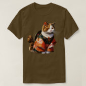 T-shirt Japonais Samurai Sphynx Chat Cerisier fleur Kit Ch (Design devant)