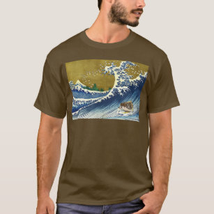 T-shirt Japonais Surf Hérisson Art Tee