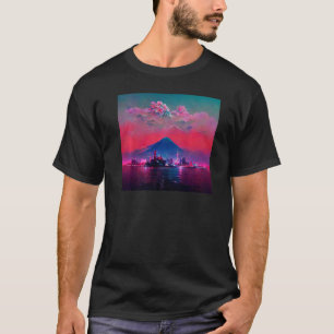 T-shirt Japonais Vaporwave Asiatique Inspiré 80's rétro
