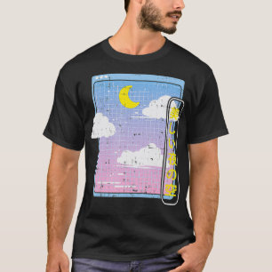 T-shirt Japonais Vaporwave Moon Cute Pastel Goth Soft Grun
