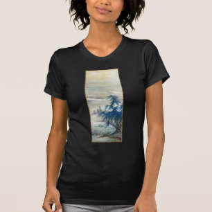T-shirt Japonais vintage Zhou Maoshu appréciant des lotus