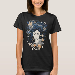 T-shirt Japonaise Art Femme Florale esthétique Vêtements I