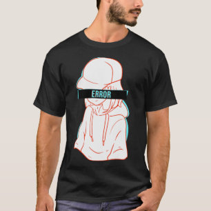 T-shirt Japonaise Hipster Girl Retro 3D Erreur