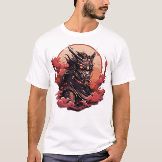 T-shirt japonaise oni démons guerrier samouraï dragon