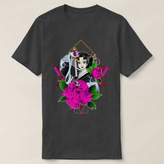 T-shirt Japonaise Samurai fille (Design devant)