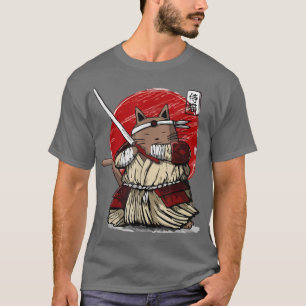 T-shirt Japonaise Samurai Ninja Chat Kawaii Tatouage Homme