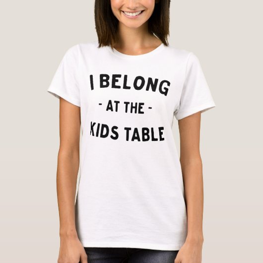 T-shirt J'appartiens à la table d'enfants (Devant)