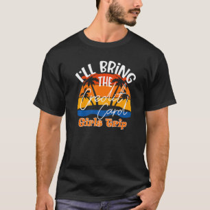 T-shirt J'Apporterai Le Voyage Des Filles Avec Carte De Cr