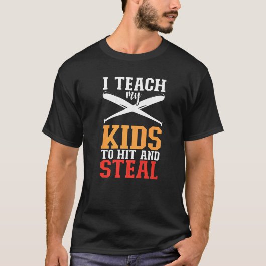 T-shirt J'Apprends À Mes Enfants À Frapper Et Voler Le Bas (Devant)