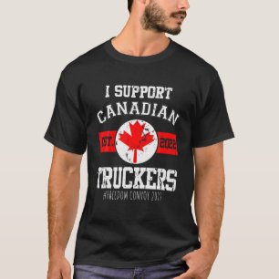 T-shirt J'appuie Canadian Truckers Canada Flag Freedom Co