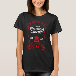 T-shirt J'appuie Freedom Convoy 2022 Canadian Truckers Ru