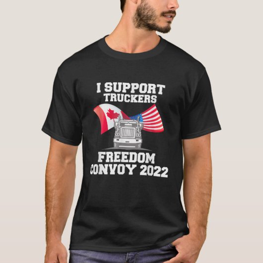 T-shirt J'appuie le Convoi pour la liberté des camions du  (Devant)
