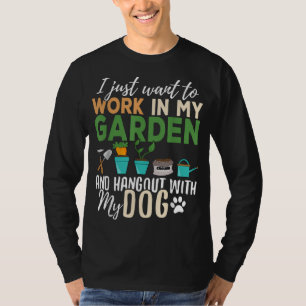 T-shirt Jardin Amoureux des chiens jardinier jardin animal