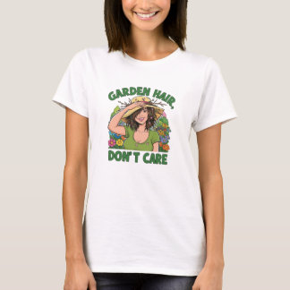 T-shirt jardin amusant - Cheveux de jardin, s'en f
