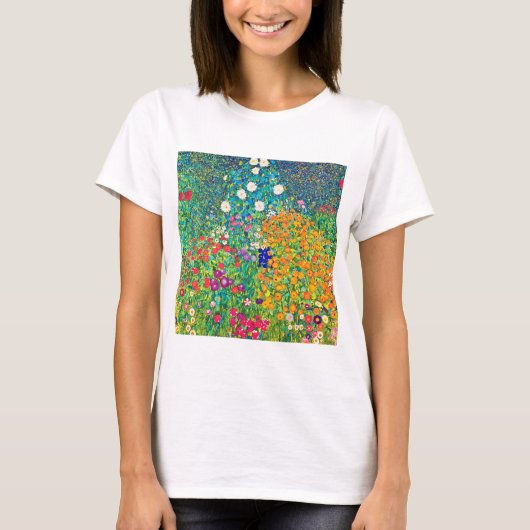 T-shirt Jardin aux fleurs, Gustav Klimt (Devant)