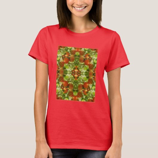 T-shirt Jardin Cherry Tomates Nature Abstraite (Devant)