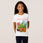 T-Shirt Jardin coloré de Cactus (Devant entier)