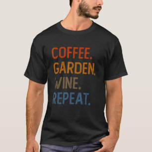 T-shirt Jardin de café Vin Répéter Jardinier Végétarien S