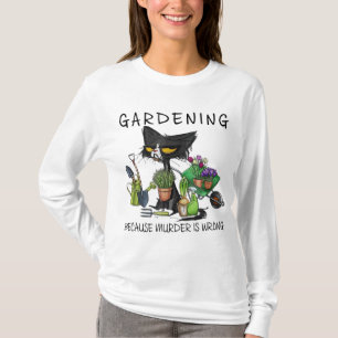 T-shirt Jardin De Chat Noir Parce Que Le Meurtre Est Mauva