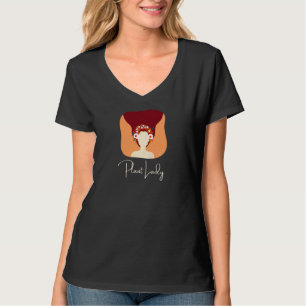 T-shirt Jardin de dame de plantes féminines Couronne de fl