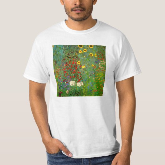 T-shirt Jardin de ferme de Gustav Klimt avec des (Devant)