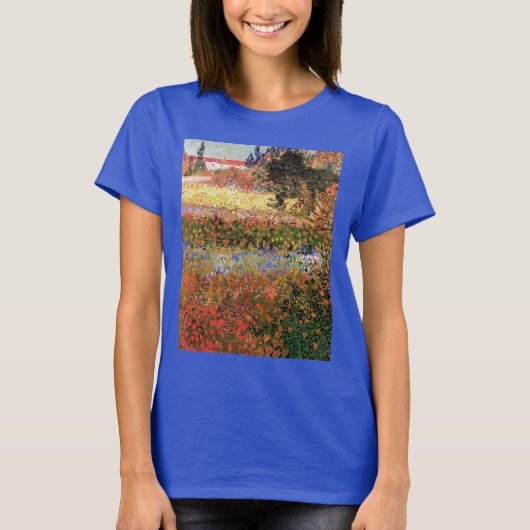 T-shirt Jardin de fleurs par Vincent van Gogh (Devant)