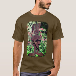 T-shirt Jardin de fleurs rouillées Lapin Nature Florale