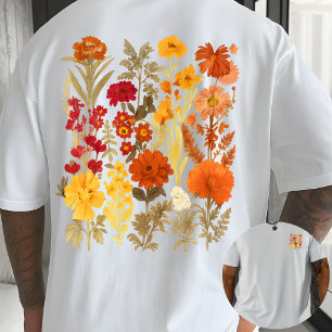 T-shirt Jardin de fleurs sauvages esthétique art botanique