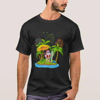 T-shirt Jardin de Noël Lumières de Noël Tropiques