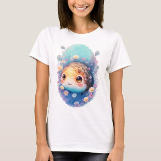 T-shirt Jardin de poissons-globes animé Graphique aquarell