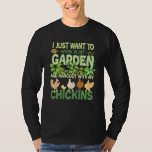 T-shirt Jardin De Poulet Drôle Jardinage Pour Hommes Femme