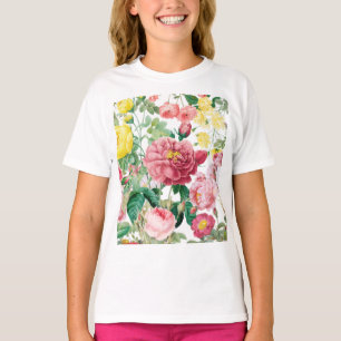 T-shirt Jardin de printemps Vintage Rose