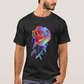 T-shirt Jardin de roses à l'aquarelle Jardinier Botaniste 