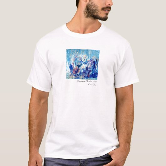 T-shirt Jardin de turquoise (Devant)