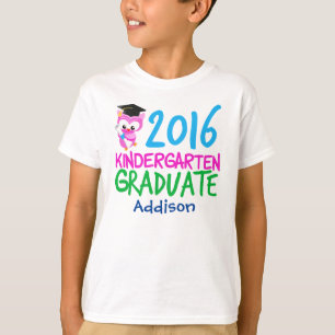 T-shirt Jardin d'enfants 2016 Graduate Girl Cute Owl