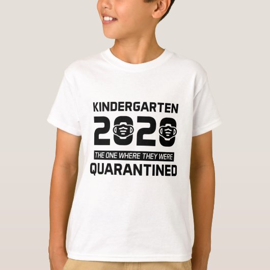 T-shirt jardin d'enfants 2020 mis en quarantaine (Devant)