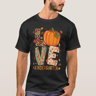 T-shirt Jardin d'enfants Amour Action de grâce d'automne H