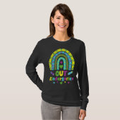 T-shirt Jardin d'enfants Boho Rainbow Peace School Kinder (Devant entier)