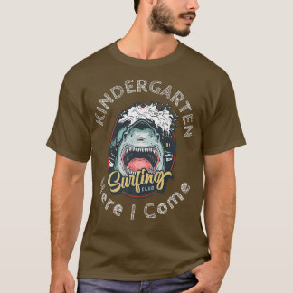 T-shirt Jardin D'Enfants De Requin Mignonne Ici Je Reviens