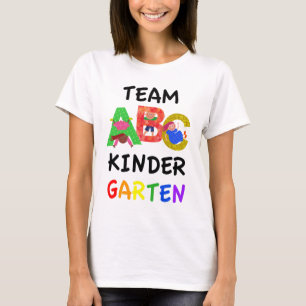 T-shirt Jardin d'enfants d'équipe de nouveau à l'école ABC