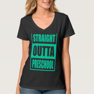 T-shirt Jardin D'Enfants Droit Devant L'École Préscolaire