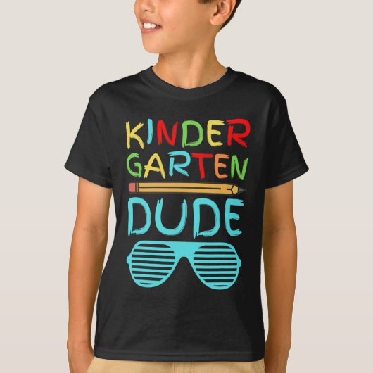 T-shirt Jardin d'enfants Dude Fun Pencil First Day School (Devant)