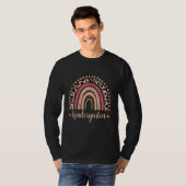 T-shirt Jardin d'enfants enseignant Boho Rainbow Leopard R (Devant entier)