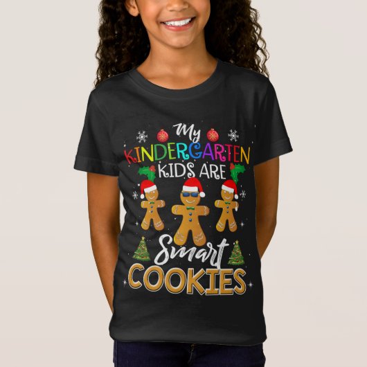 T-Shirt Jardin d'enfants Enseignant Noël Cute Smart Cookie (Devant)