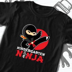 T-shirt Jardin D'Enfants Ninja Tirer Un Coup D'Oeil Premie