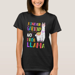 T-shirt Jardin d'enfants No Prob Llama Filles Enseignant P