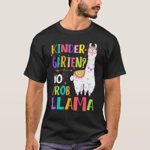 T-shirt Jardin d'enfants No Prob Llama Filles Enseignant P