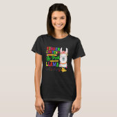 T-shirt Jardin D'Enfants Pas De Llama Prob Retourner À L'É (Devant entier)