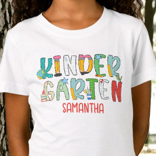 T-Shirt jardin d'enfants Retour à l'école Personnalisé